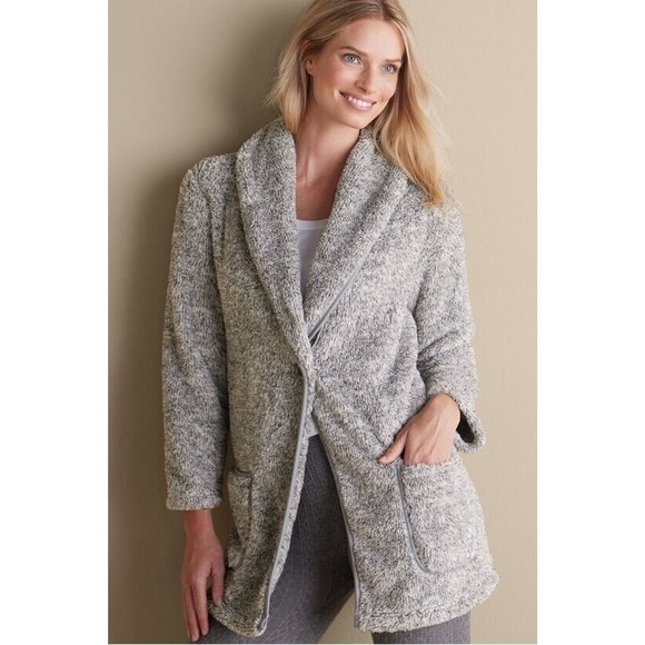 Soft Surroundings Sweaters - Soft Surroundings Most Wonderful Cardigan Sweater Womens Size Small Grey